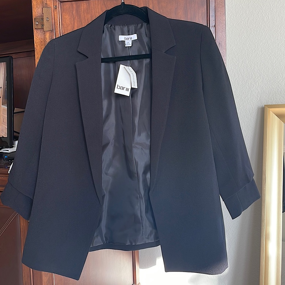 Bar III black blazer- NWT, Great for office or worn over bralette at night.